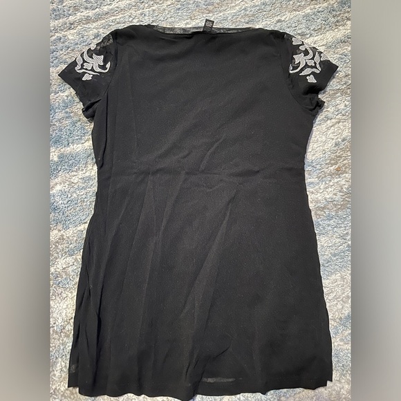 INC international concepts black and white sparkle top size small - Picture 2 of 3